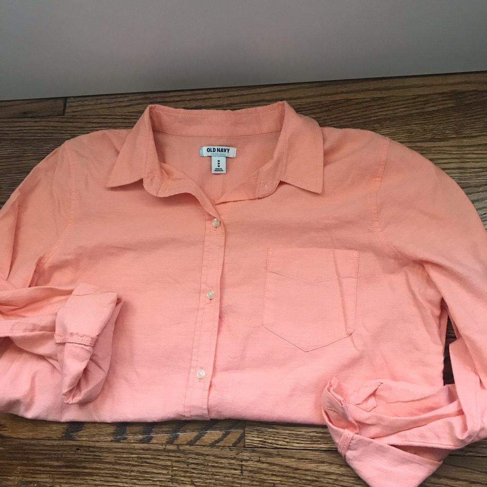 Old Navy Light Orange Chambray Top